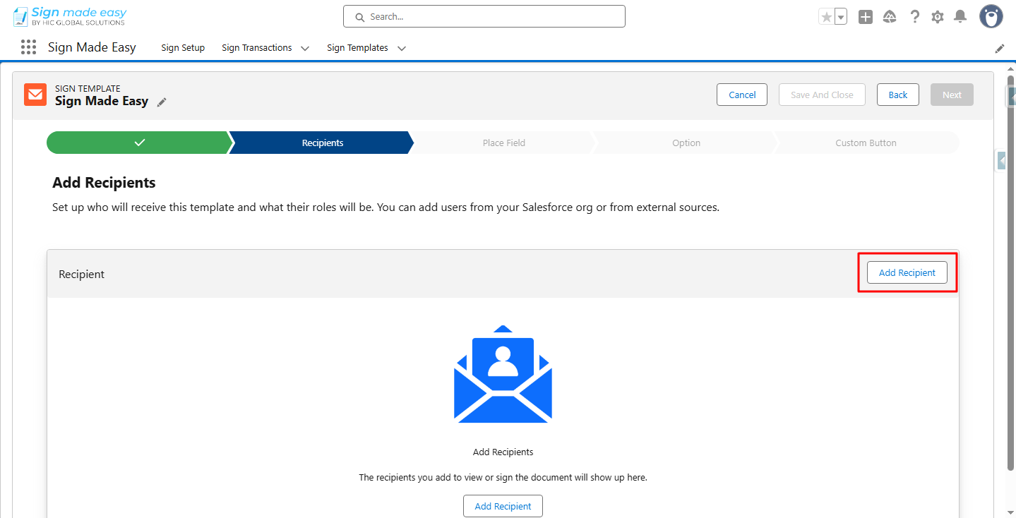 Esign app for Salesforce
