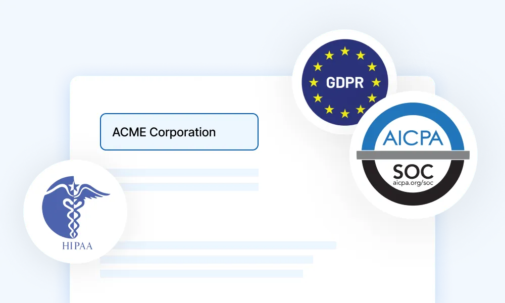 Security and compliance controls screen