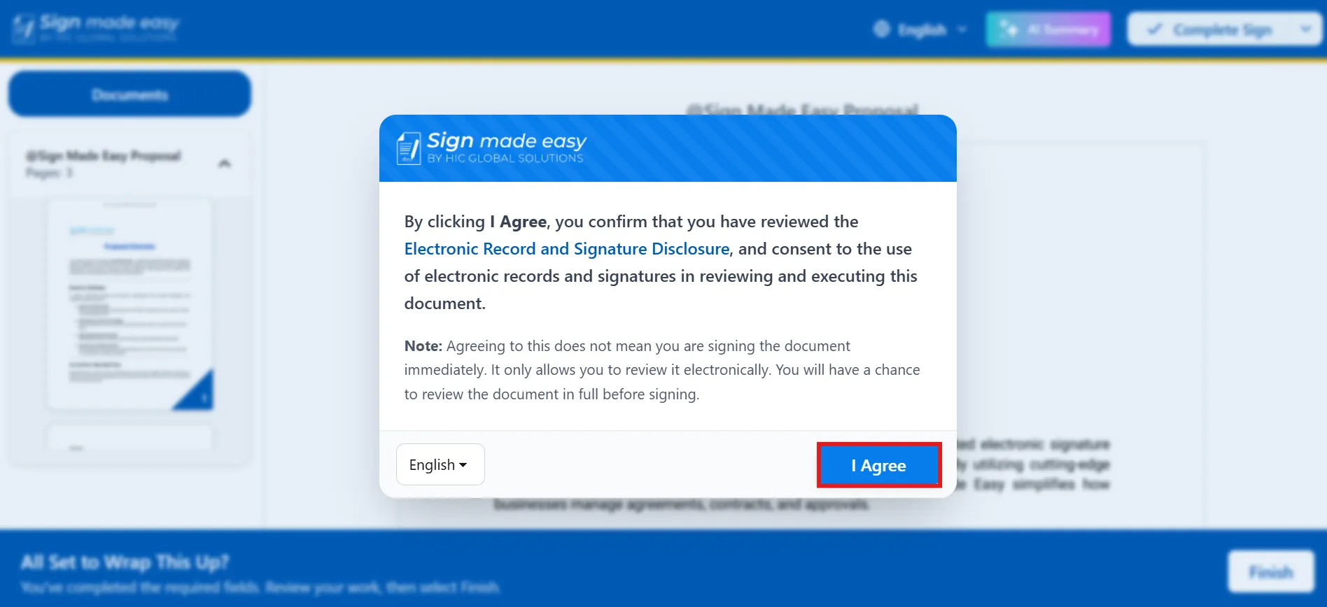 Accept the Terms and Conditions
