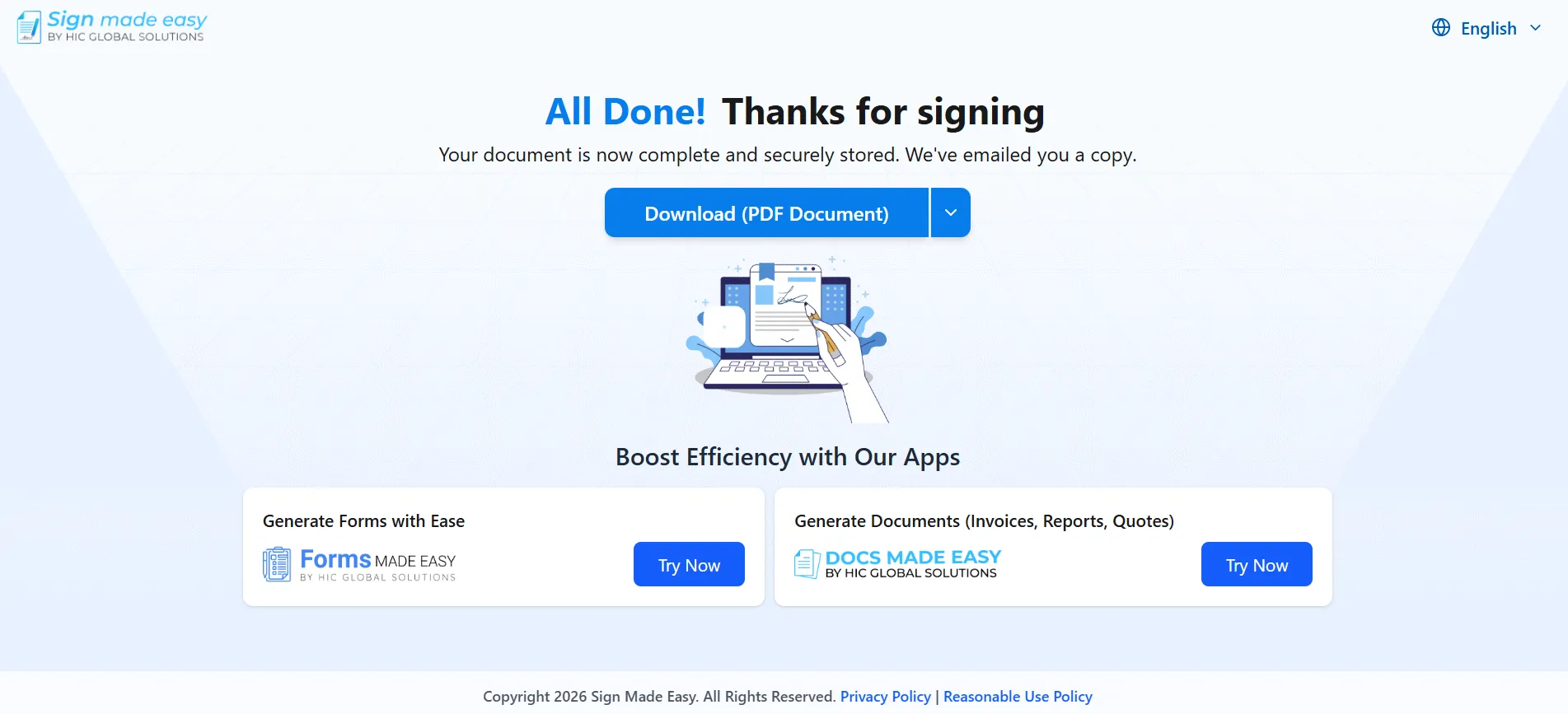 Complete the Signing Process
